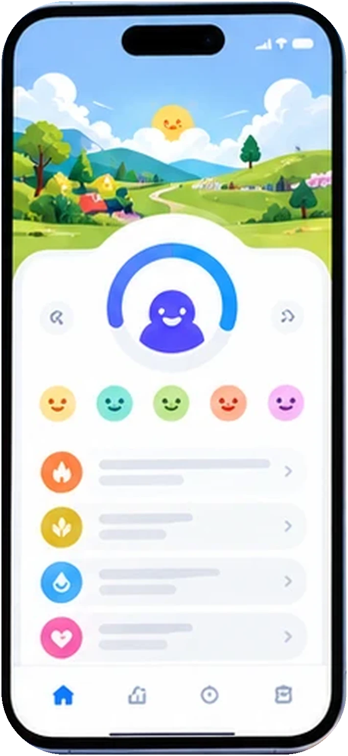 A phone showing a simple daily plan